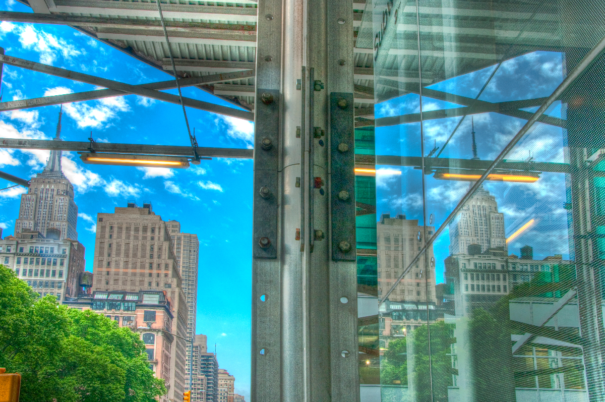 Empire State Building reflected