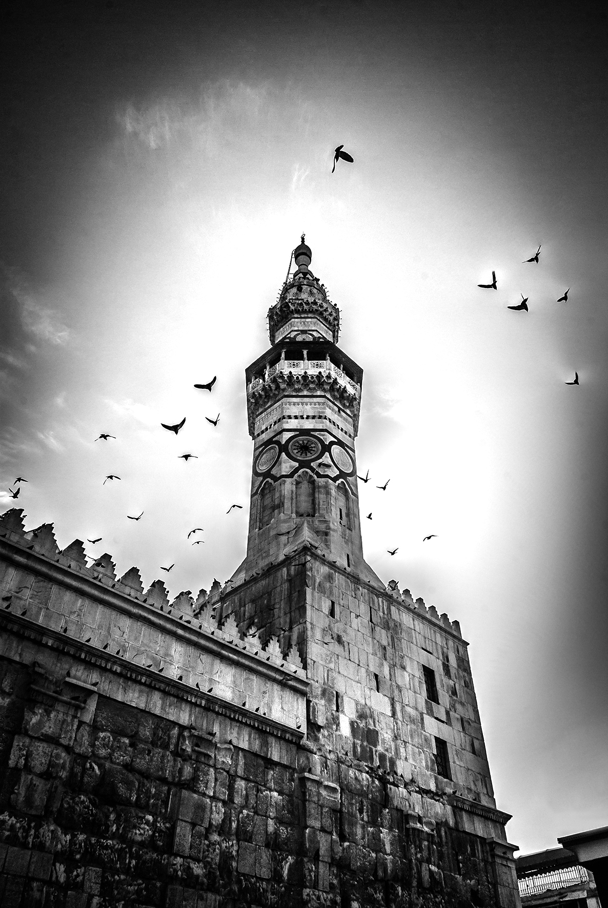 The Umayyad Mosque, also known as the Great Mosque of Damascus, located in the old city of Damascus, is one of the largest and oldest mosques in the world.