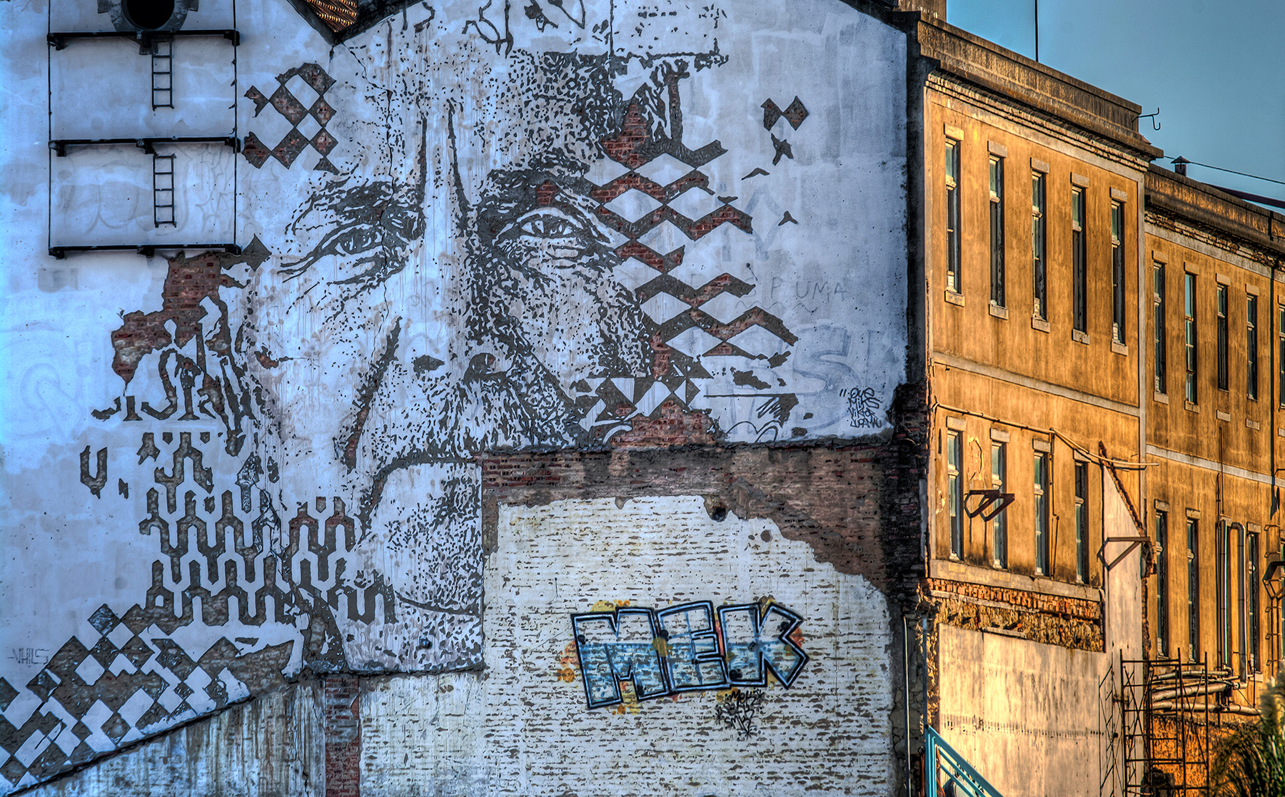 Portuguese artist Vhils, aka Alexandre Farto