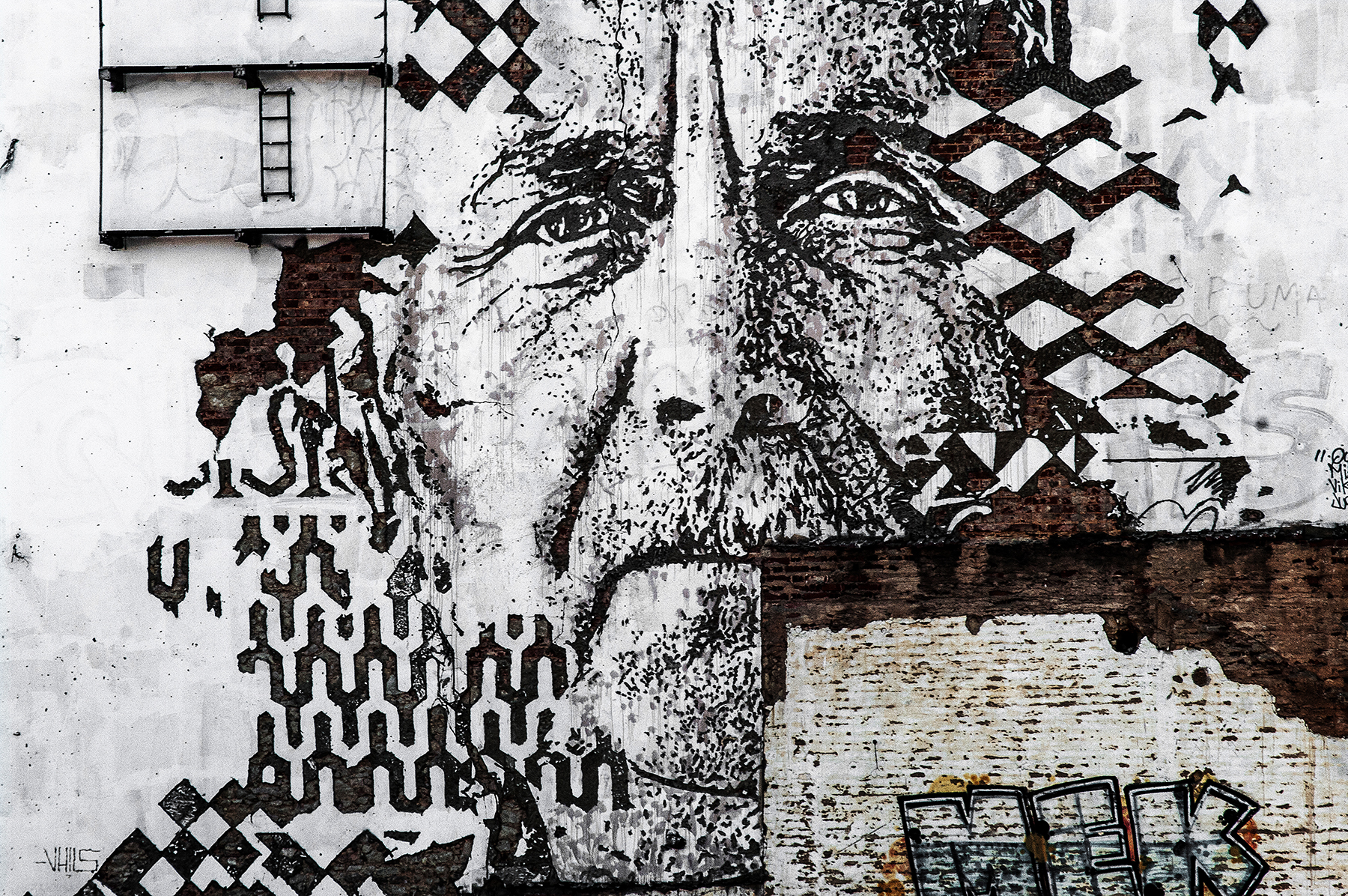 Portuguese artist Vhils, aka Alexandre Farto